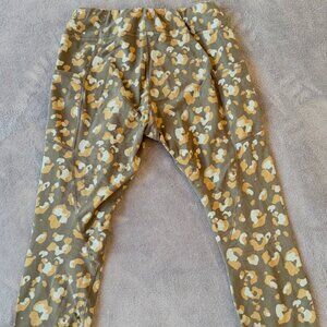 Leopard Print Pact Yoga Pants Dark Olive Green